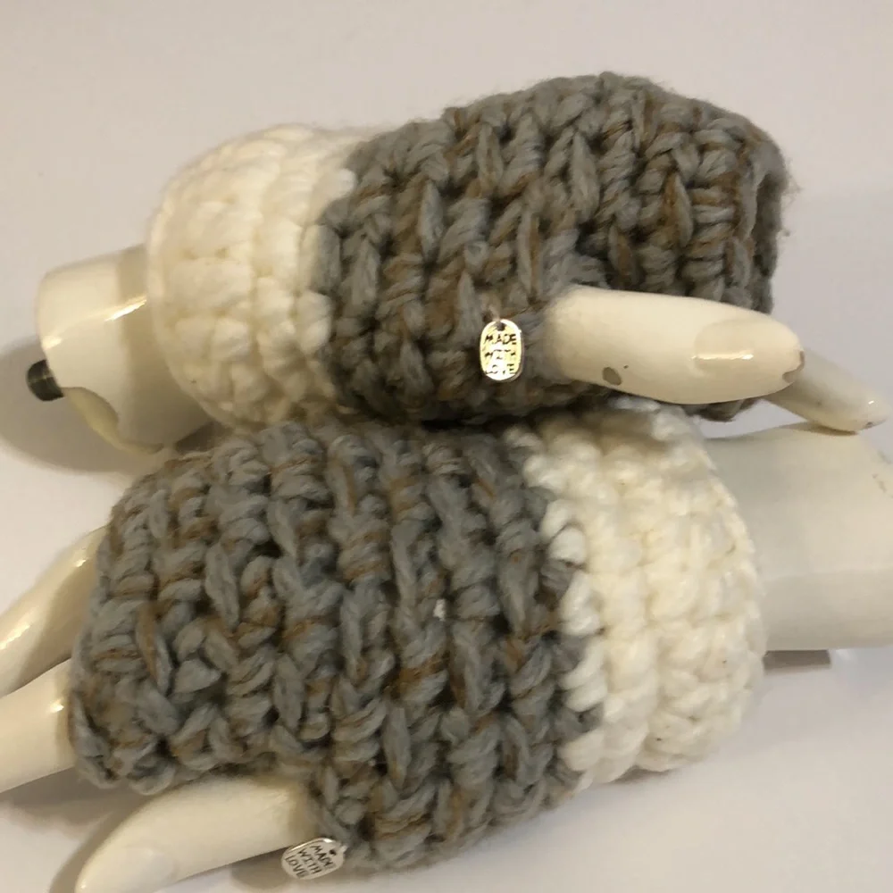Wrist Warmers, Fingerless Mittens, Texting Gloves, Hand Warmers Handmade crochet